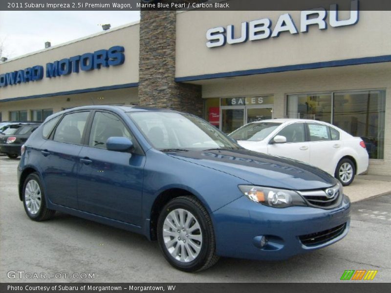 Marine Blue Pearl / Carbon Black 2011 Subaru Impreza 2.5i Premium Wagon