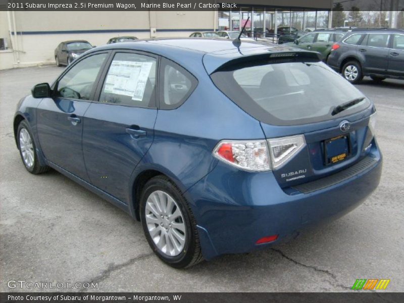 Marine Blue Pearl / Carbon Black 2011 Subaru Impreza 2.5i Premium Wagon
