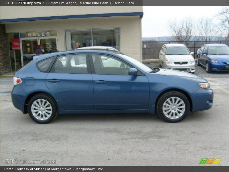 Marine Blue Pearl / Carbon Black 2011 Subaru Impreza 2.5i Premium Wagon
