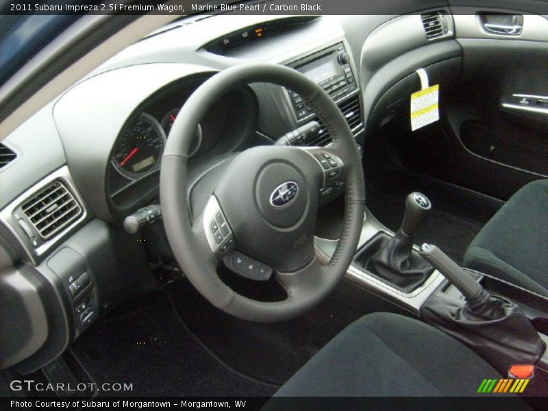 Marine Blue Pearl / Carbon Black 2011 Subaru Impreza 2.5i Premium Wagon