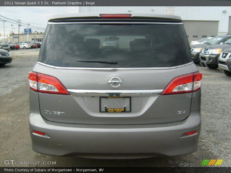 Platinum Graphite / Beige 2011 Nissan Quest 3.5 SV