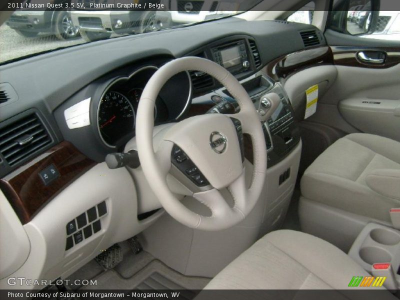Beige Interior - 2011 Quest 3.5 SV 