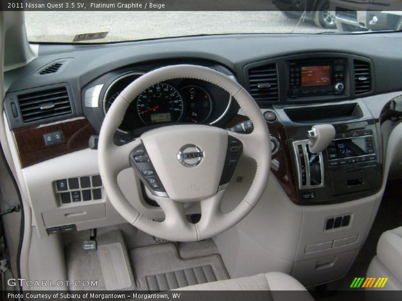 Dashboard of 2011 Quest 3.5 SV