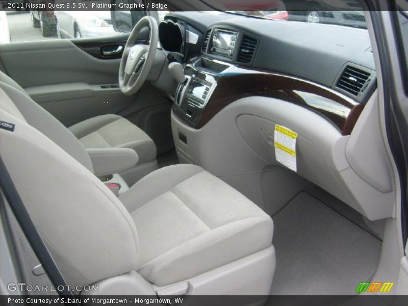  2011 Quest 3.5 SV Beige Interior
