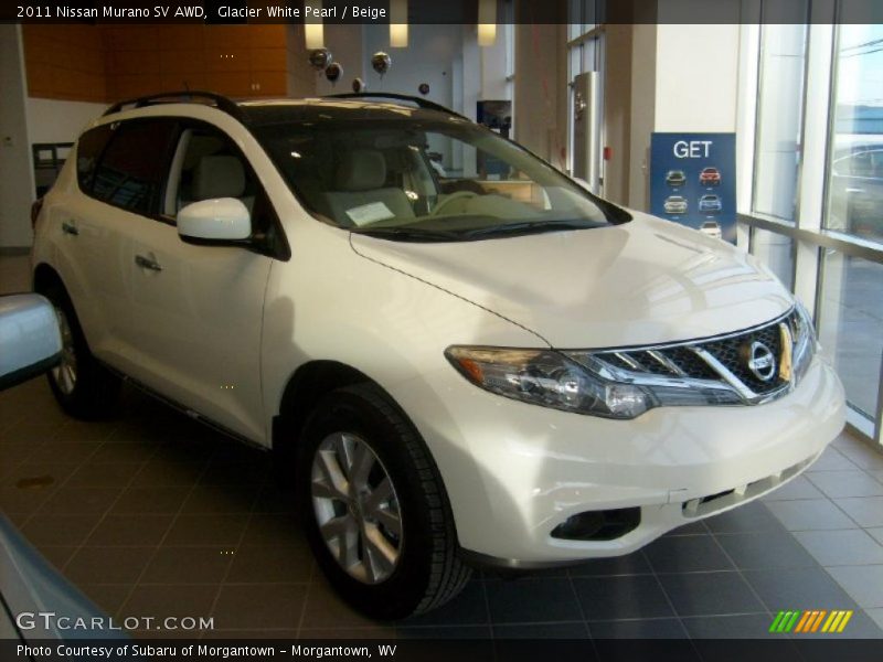 Glacier White Pearl / Beige 2011 Nissan Murano SV AWD