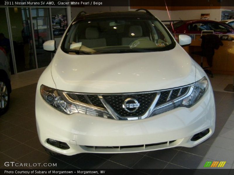 Glacier White Pearl / Beige 2011 Nissan Murano SV AWD
