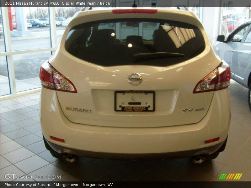 Glacier White Pearl / Beige 2011 Nissan Murano SV AWD