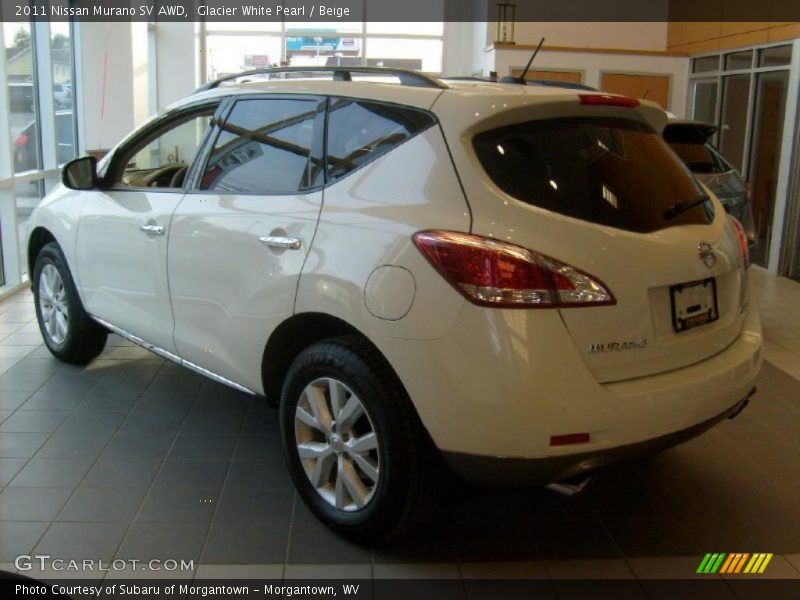 Glacier White Pearl / Beige 2011 Nissan Murano SV AWD
