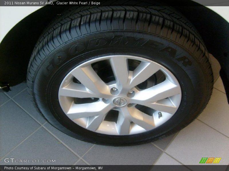 Glacier White Pearl / Beige 2011 Nissan Murano SV AWD