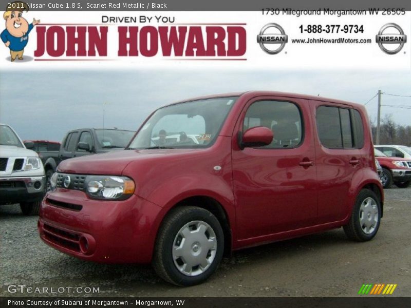Scarlet Red Metallic / Black 2011 Nissan Cube 1.8 S