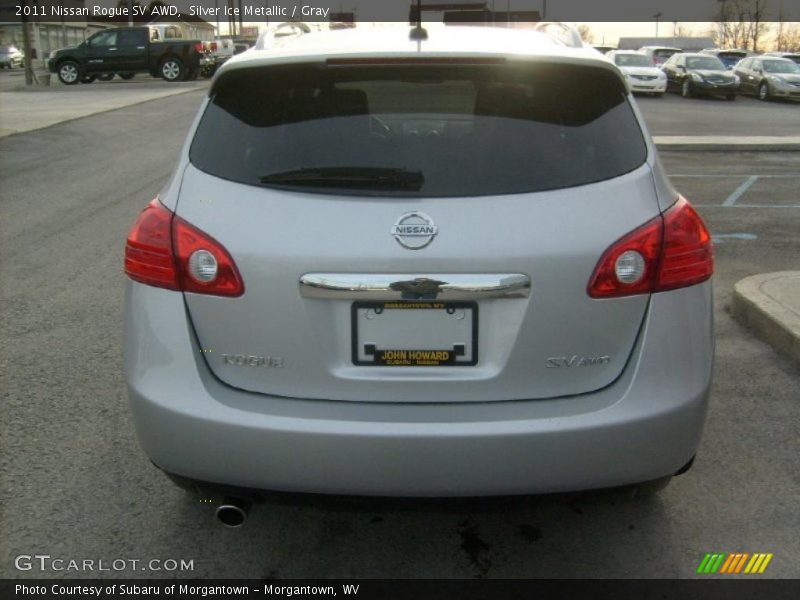 Silver Ice Metallic / Gray 2011 Nissan Rogue SV AWD