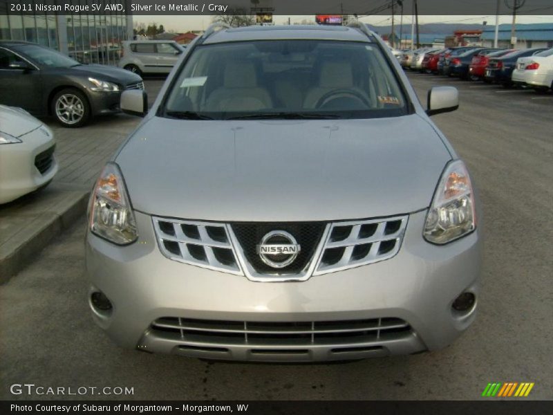 Silver Ice Metallic / Gray 2011 Nissan Rogue SV AWD