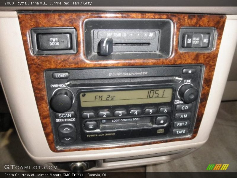 Sunfire Red Pearl / Gray 2000 Toyota Sienna XLE