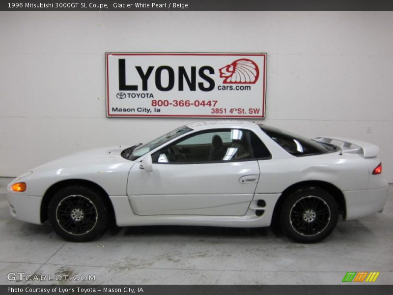 Glacier White Pearl / Beige 1996 Mitsubishi 3000GT SL Coupe