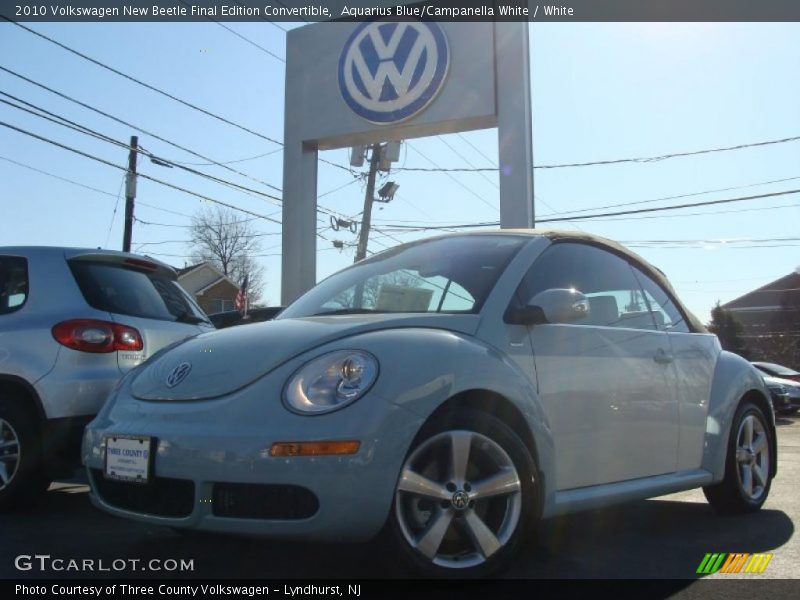 Aquarius Blue/Campanella White / White 2010 Volkswagen New Beetle Final Edition Convertible