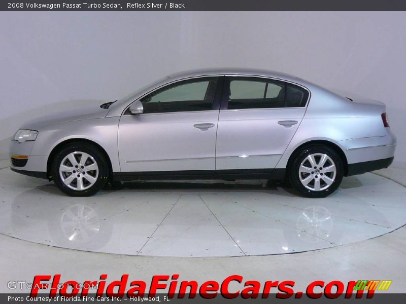 Reflex Silver / Black 2008 Volkswagen Passat Turbo Sedan