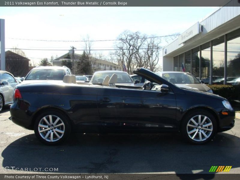 Thunder Blue Metallic / Cornsilk Beige 2011 Volkswagen Eos Komfort