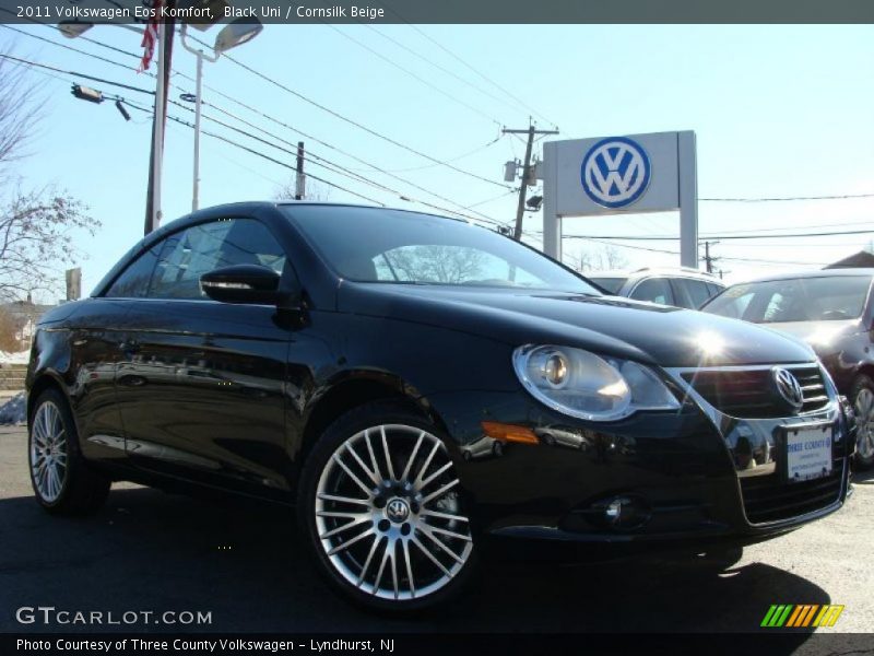 Black Uni / Cornsilk Beige 2011 Volkswagen Eos Komfort