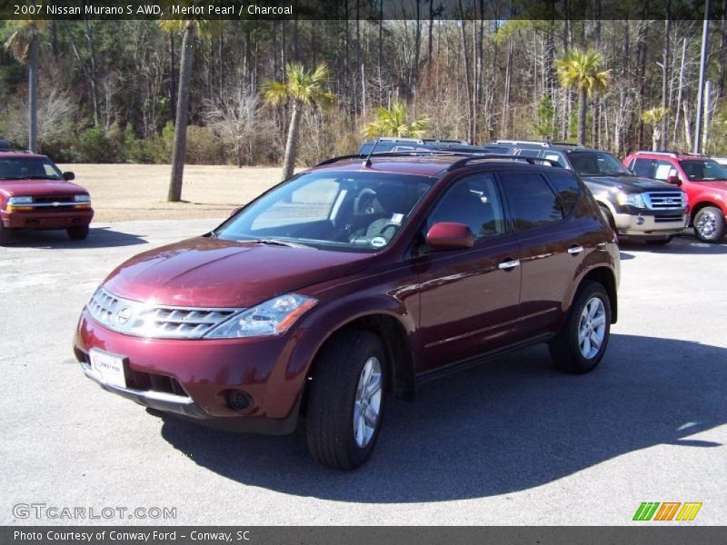 Merlot Pearl / Charcoal 2007 Nissan Murano S AWD
