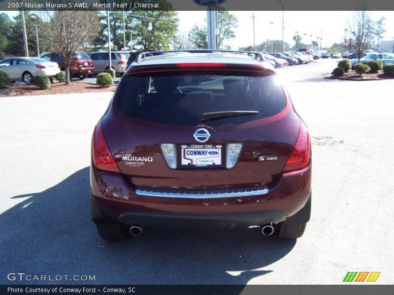 Merlot Pearl / Charcoal 2007 Nissan Murano S AWD
