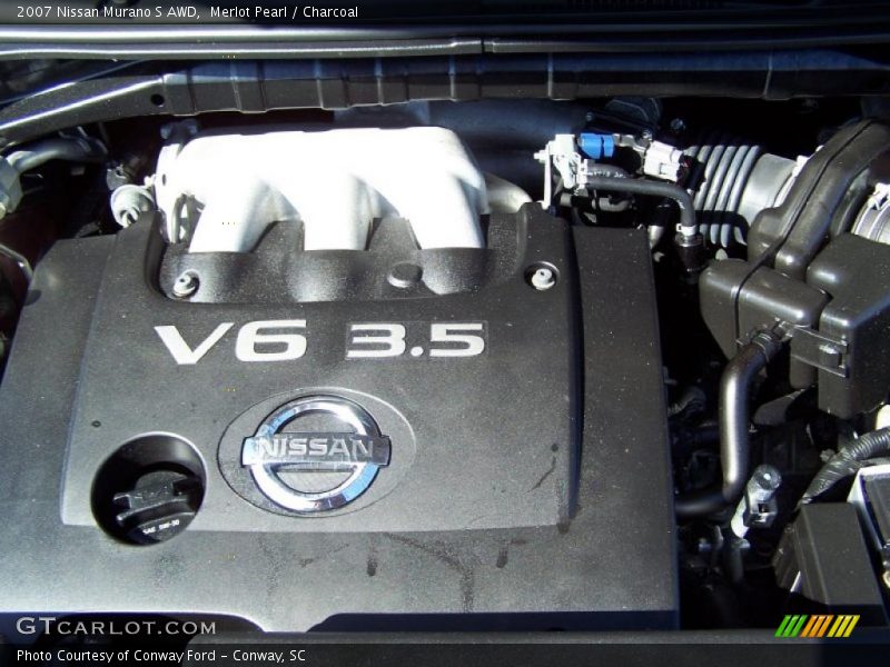 Merlot Pearl / Charcoal 2007 Nissan Murano S AWD