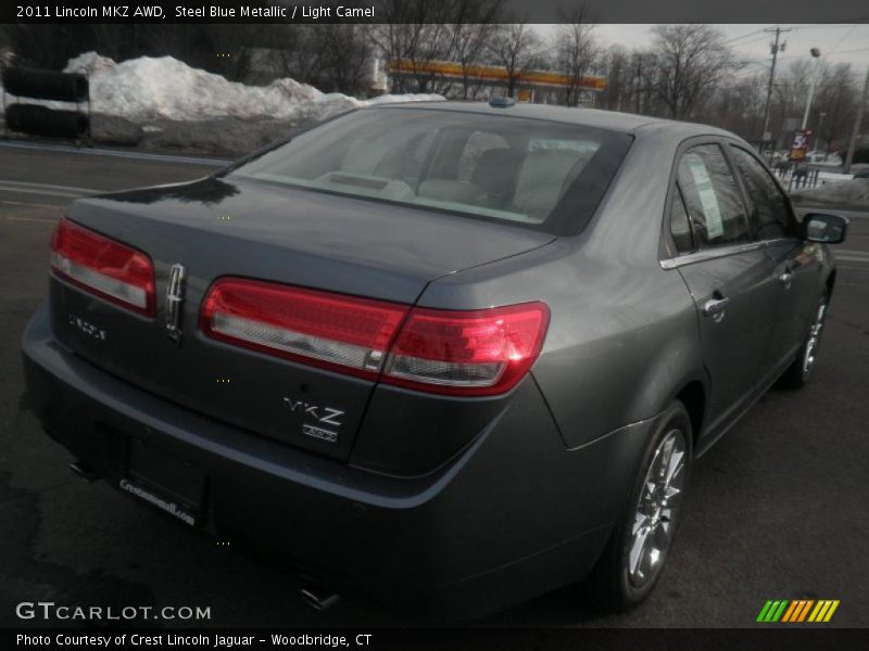 Steel Blue Metallic / Light Camel 2011 Lincoln MKZ AWD