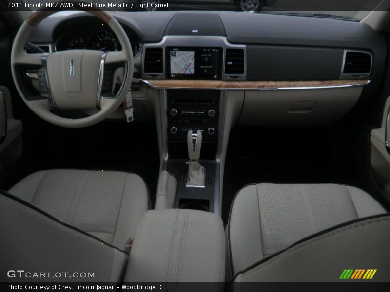 Steel Blue Metallic / Light Camel 2011 Lincoln MKZ AWD