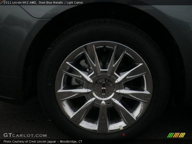 Steel Blue Metallic / Light Camel 2011 Lincoln MKZ AWD
