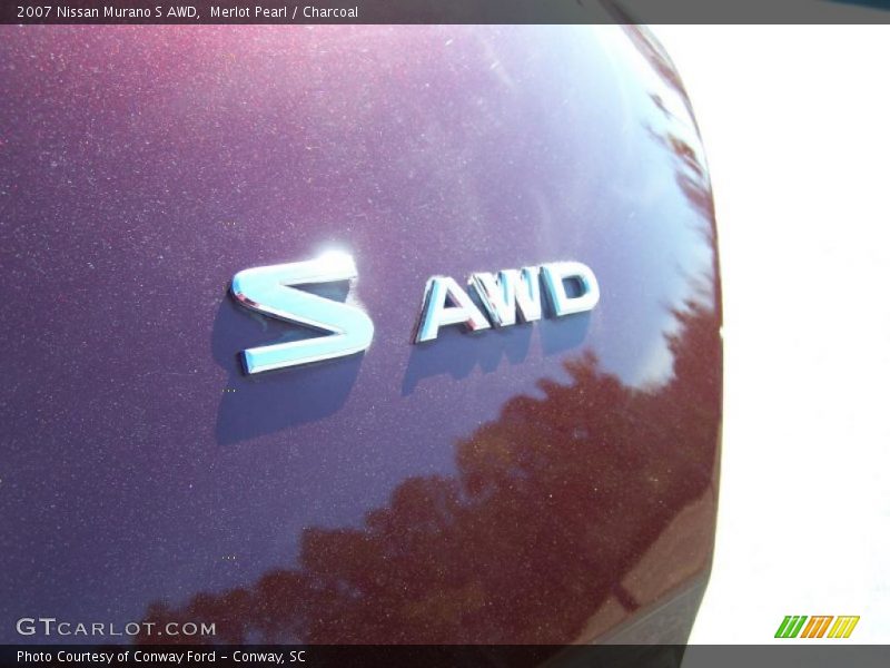 Merlot Pearl / Charcoal 2007 Nissan Murano S AWD