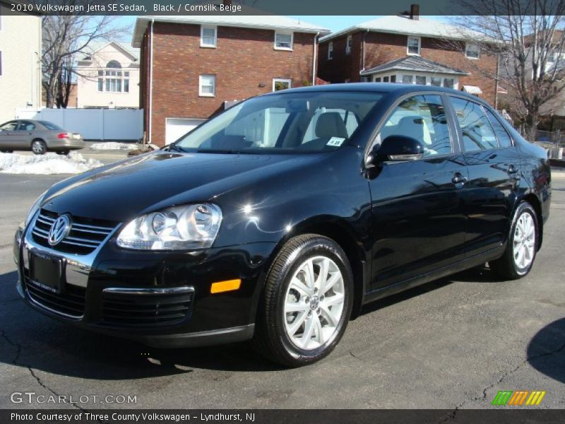 Black / Cornsilk Beige 2010 Volkswagen Jetta SE Sedan