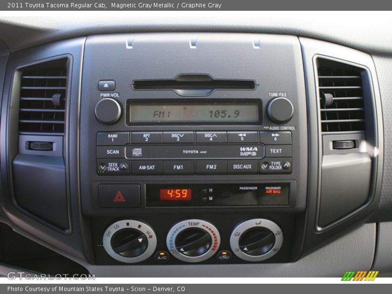 Controls of 2011 Tacoma Regular Cab