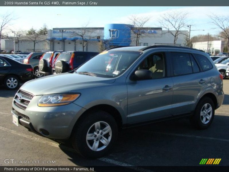 Platinum Sage / Gray 2009 Hyundai Santa Fe GLS 4WD