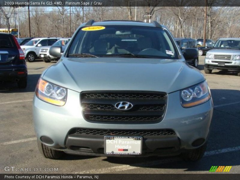 Platinum Sage / Gray 2009 Hyundai Santa Fe GLS 4WD