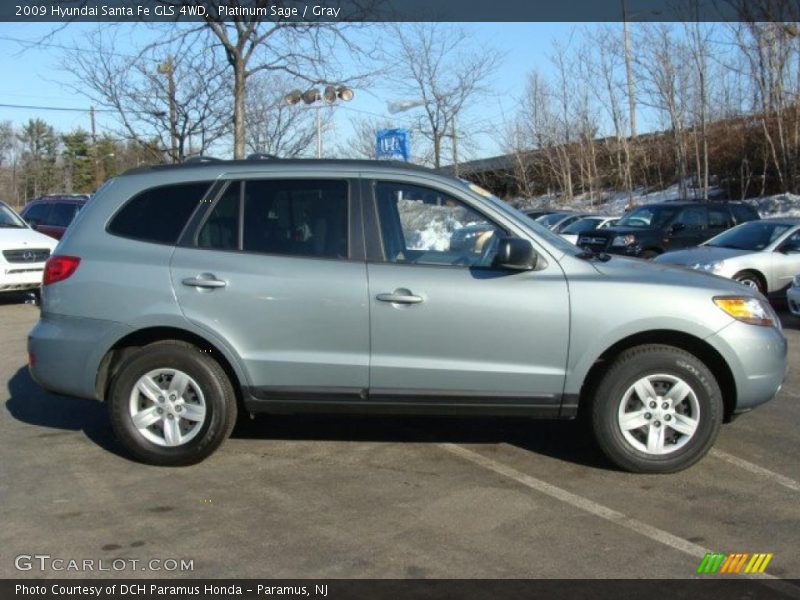 Platinum Sage / Gray 2009 Hyundai Santa Fe GLS 4WD