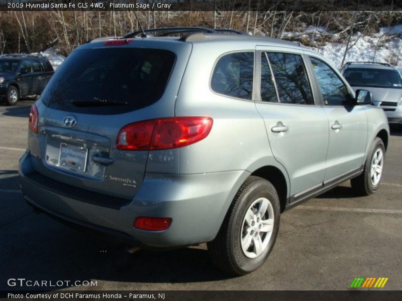 Platinum Sage / Gray 2009 Hyundai Santa Fe GLS 4WD