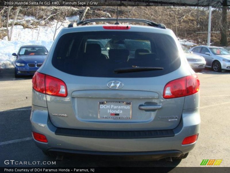 Platinum Sage / Gray 2009 Hyundai Santa Fe GLS 4WD