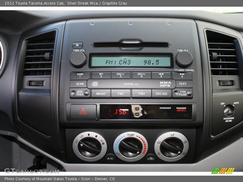 Controls of 2011 Tacoma Access Cab