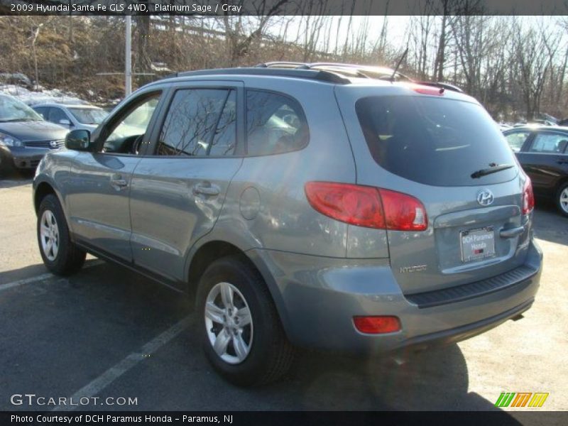 Platinum Sage / Gray 2009 Hyundai Santa Fe GLS 4WD