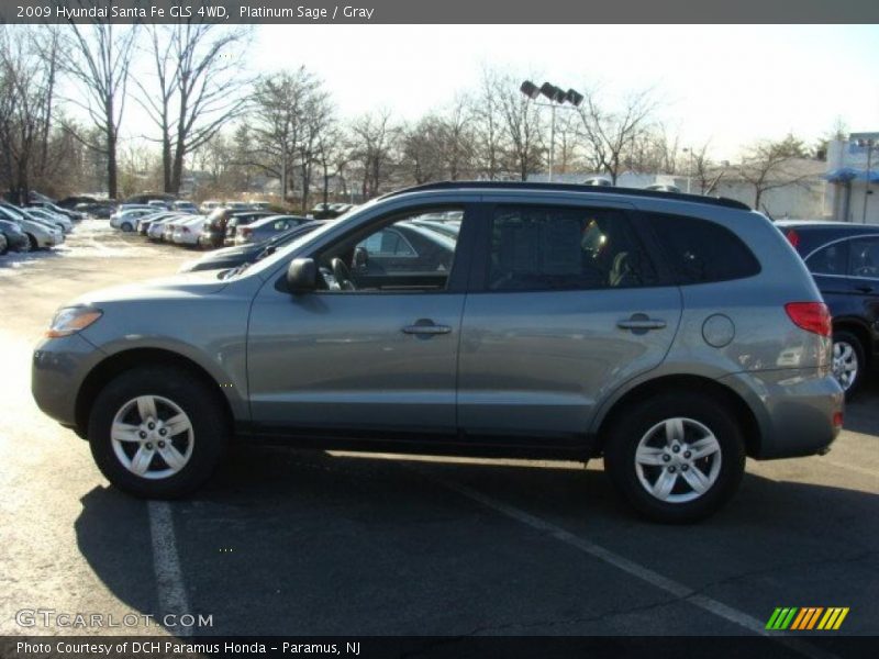 Platinum Sage / Gray 2009 Hyundai Santa Fe GLS 4WD