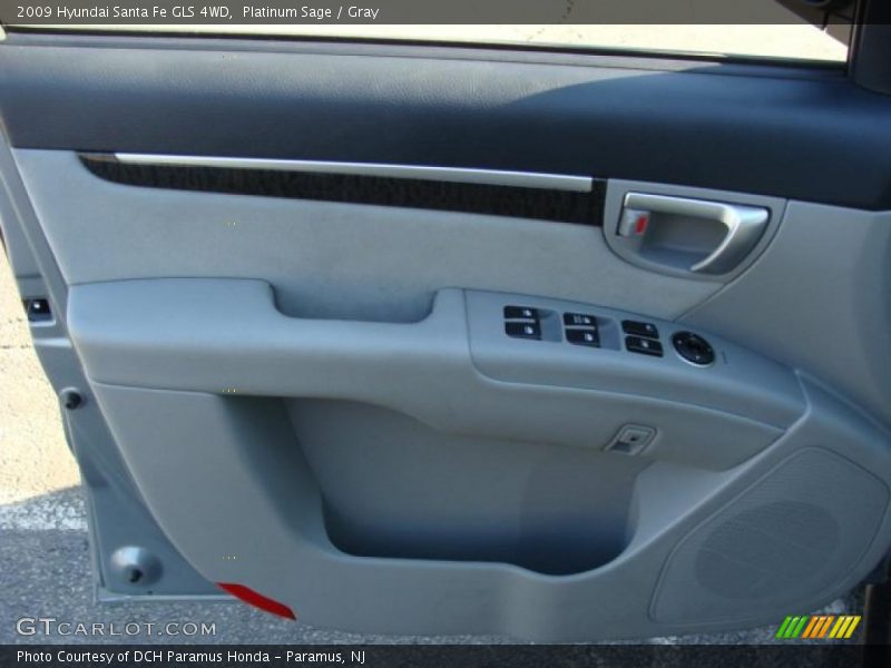 Platinum Sage / Gray 2009 Hyundai Santa Fe GLS 4WD