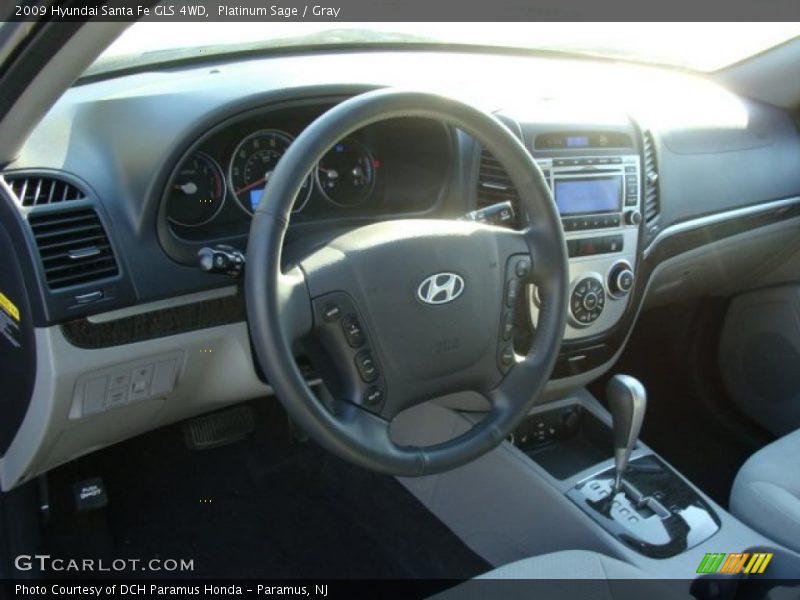 Platinum Sage / Gray 2009 Hyundai Santa Fe GLS 4WD