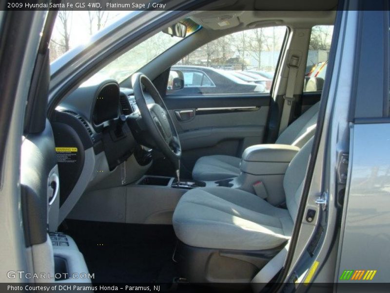 Platinum Sage / Gray 2009 Hyundai Santa Fe GLS 4WD