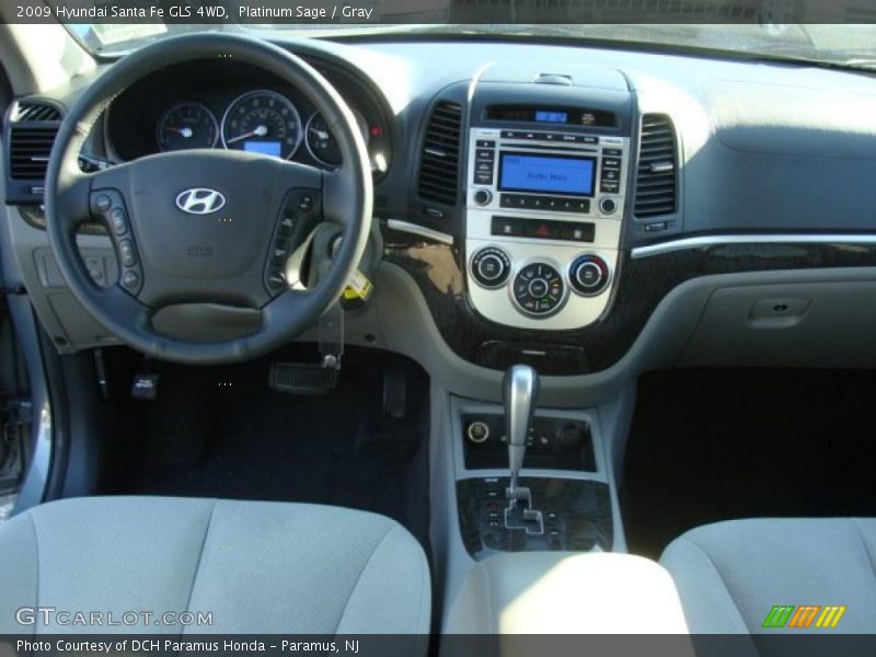 Platinum Sage / Gray 2009 Hyundai Santa Fe GLS 4WD