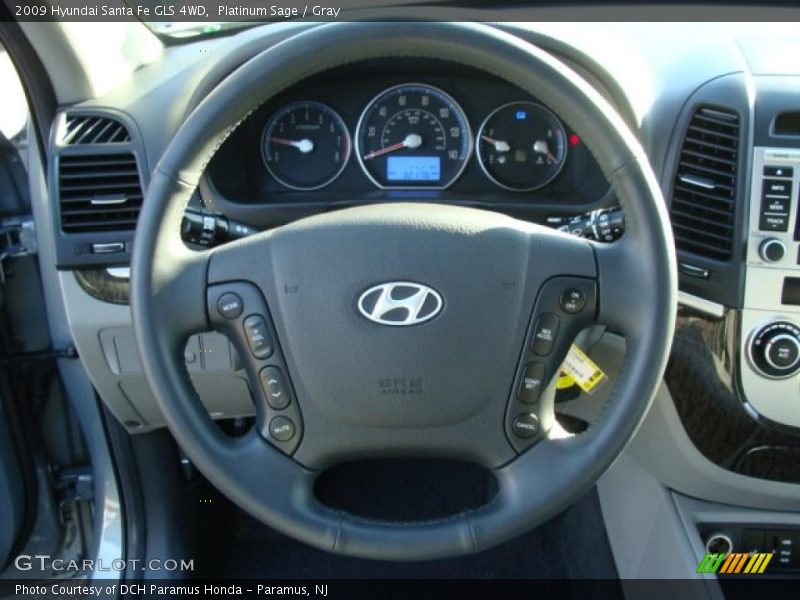 Platinum Sage / Gray 2009 Hyundai Santa Fe GLS 4WD