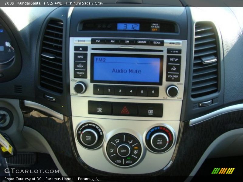 Platinum Sage / Gray 2009 Hyundai Santa Fe GLS 4WD