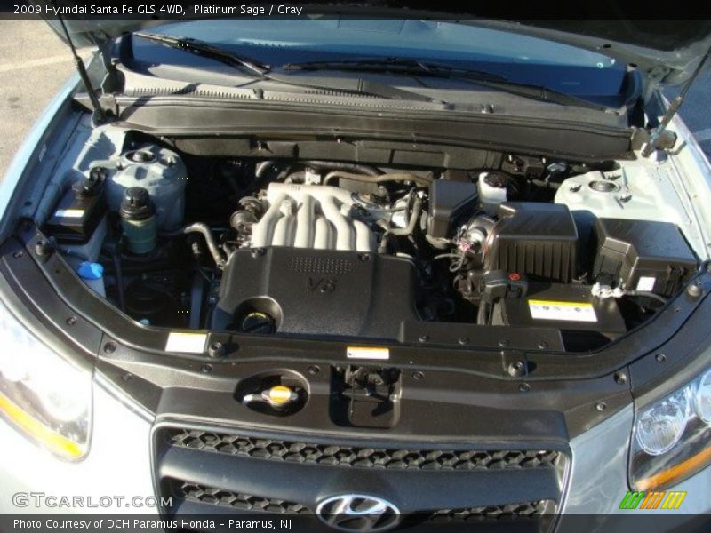 Platinum Sage / Gray 2009 Hyundai Santa Fe GLS 4WD