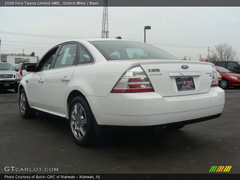 Oxford White / Black 2008 Ford Taurus Limited AWD