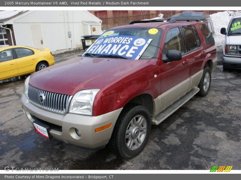 Vivid Red Metallic / Medium Dark Parchment 2005 Mercury Mountaineer V6 AWD
