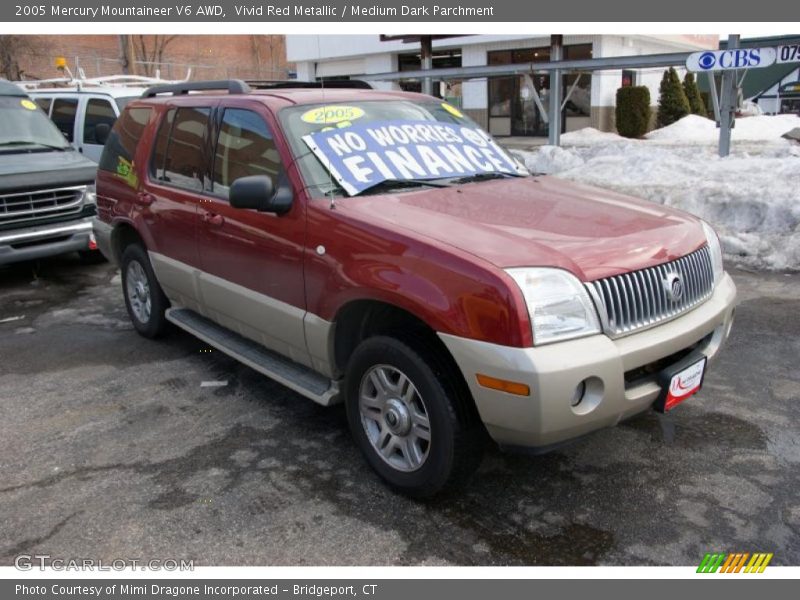 Vivid Red Metallic / Medium Dark Parchment 2005 Mercury Mountaineer V6 AWD