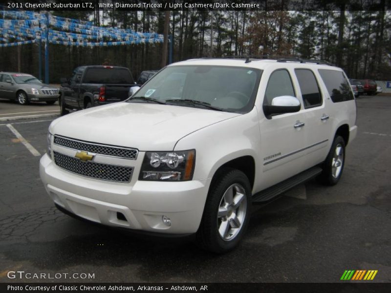 White Diamond Tricoat / Light Cashmere/Dark Cashmere 2011 Chevrolet Suburban LTZ